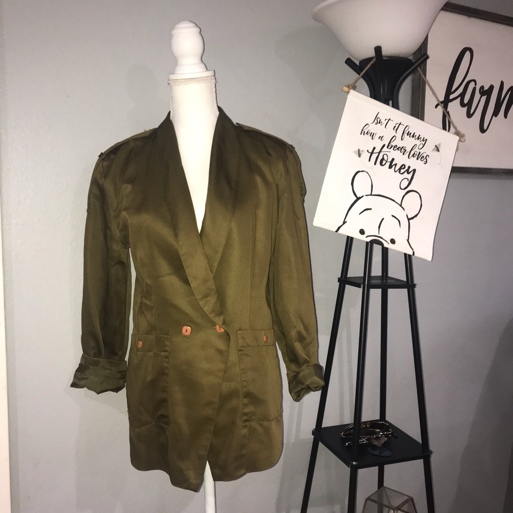 🌵Vintage Sarah Taylor Army Green Blazer SZ 5/6